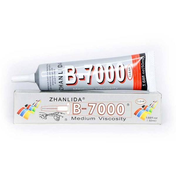 CB7000 - COLLA B-7000 ZHANLIDA 50ML ADESIVA B7000 PER RIPARAZIONE FRAME LCD  TRASPARENTE - Zhanlida