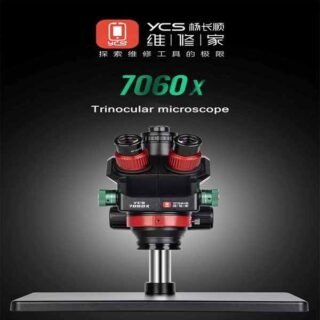 YCS 7060X 7X-60X Trinocular Stereo Microscope with Big Base