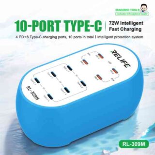 Relife Rl-309M 72w Type-C 10-Port Smart Charger