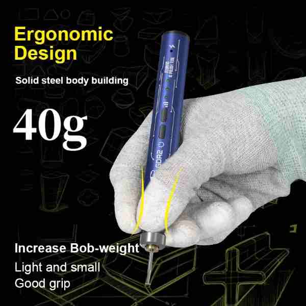 Mechanic GDR2 Micro Electric Polishing Pen Equipped with 9 Grinding Heads - Image 6