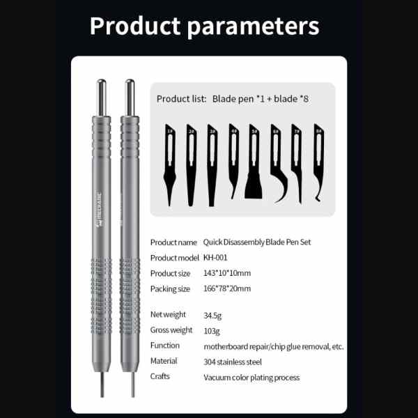 Mechanic KH-001 Non-slip Knife Pen Set - Image 6