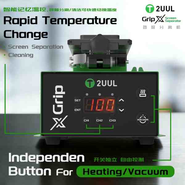 2UUL SP01 Grip X Suction Based Heated Screen Separator - Image 3