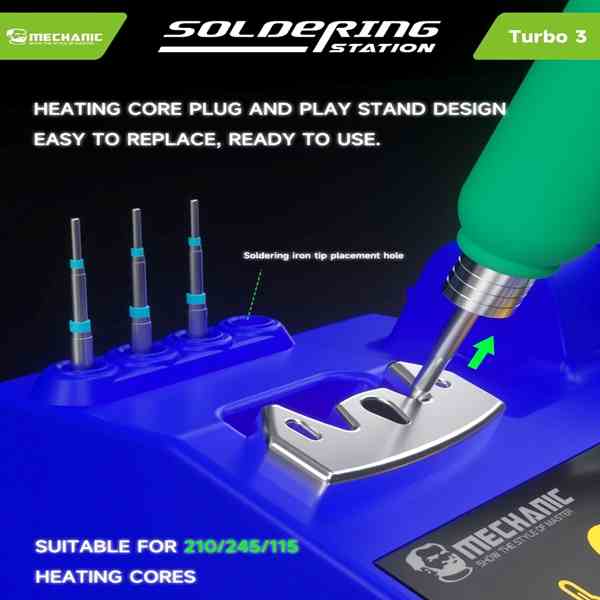 MECHANIC Turbo 3 150W Nano Soldering Station wtih C210 Tips - Image 5