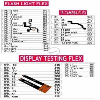 Display Flex,Flash Light Flex, IR Camera Flex