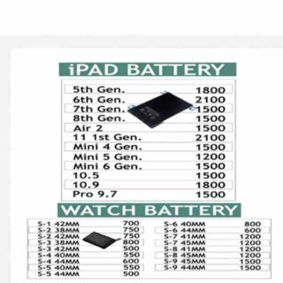 Ipad & Watch Battery