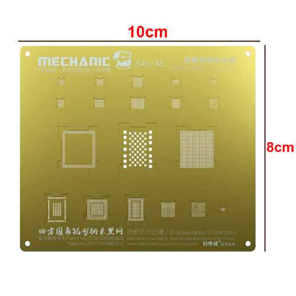 MECHANIC S40-A8 3D Gold Stencil - Image 2