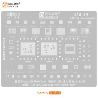 Amaoe SAM-19 Stencil for 8Gen2 SM8550/8Gen3 SM8650 CPU-S23/S23Ultar/S24/S24Ultra