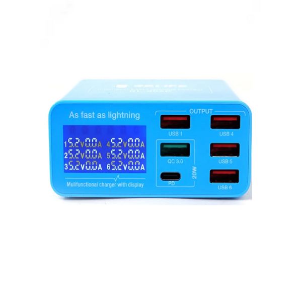 RELIFE RL-304P Smart 6-port digital display lightning charger