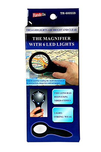 MEGNIFIER Glass with 6 LED LIGHTS/TH-600559
