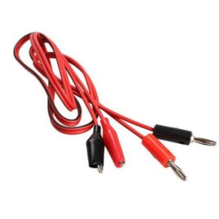 Universal Plug To Alligator  Clip Cable  (1 RED; 1 BLACK) For  Dc  Power  Supply