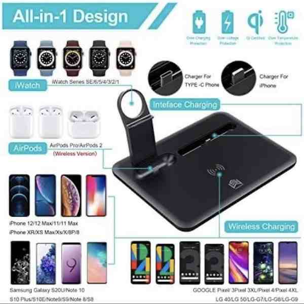 YM-UD17 15w 4 in 1 Mobile Wireless Charger - Image 2
