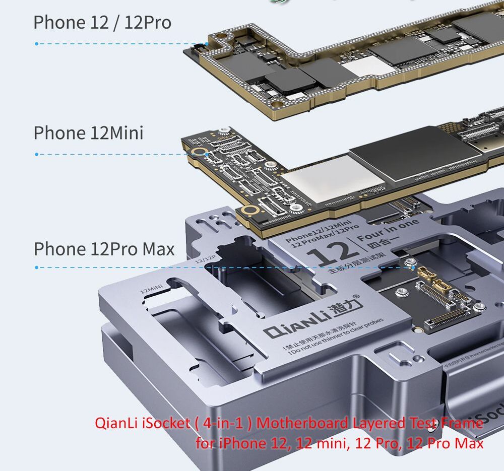 QianLi iSocket 4 in 1 Test Fixture for iPhone 12 / 12 Pro / 12 Pro Max / 12 mini - Image 6