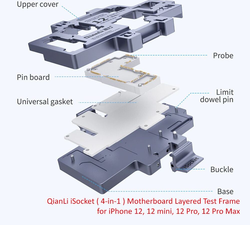 QianLi iSocket 4 in 1 Test Fixture for iPhone 12 / 12 Pro / 12 Pro Max / 12 mini - Image 5