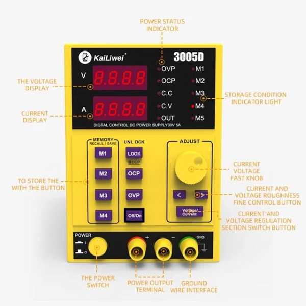Kailiwei DC 30V 5A 3005D Power Supply - Image 3