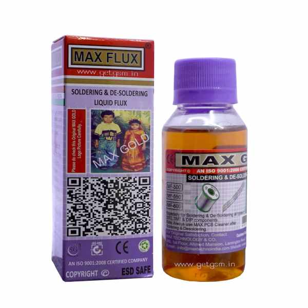 Max Gold Flux Soldering and De-soldering Liquid