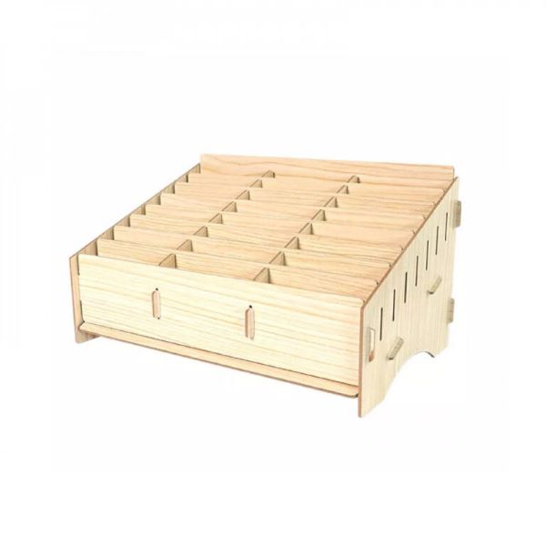 MECHANIC Multifunctional Wooden Storage Box 24 Grid - Image 4