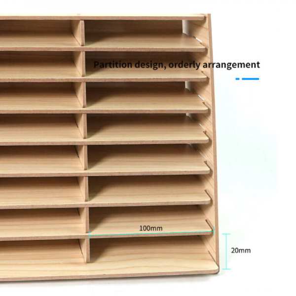 MECHANIC Multifunctional Wooden Storage Box 24 Grid - Image 3