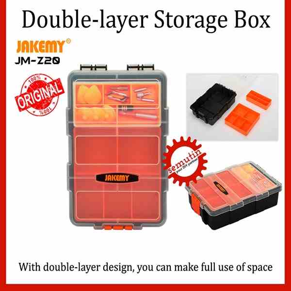 JAKEMY Multifunctional Plastic Storage Mini Tool Box Organizer