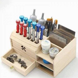 Wooden Storage Box Mobile Phone Repair Tools