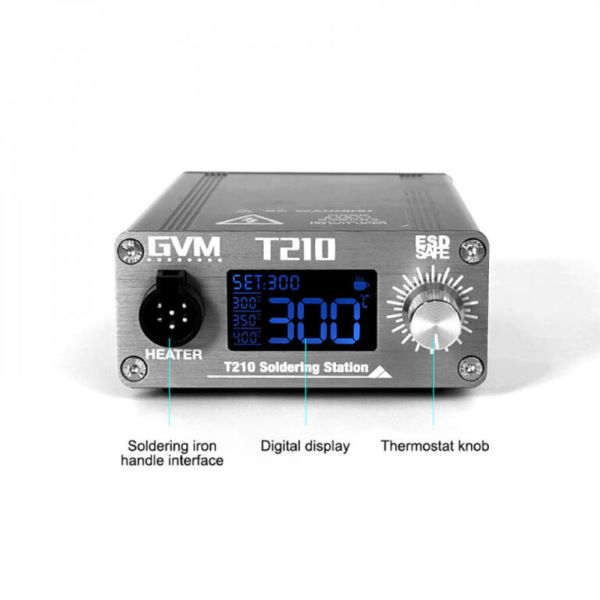GVM T210 Digital Display Adjustable Soldering Station 2S Melting Tin - Image 2