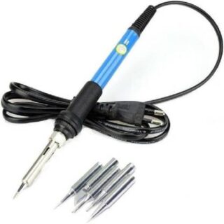 Temperature Adjustable Soldering Iron Kit Set 80w 5 Extra Bits