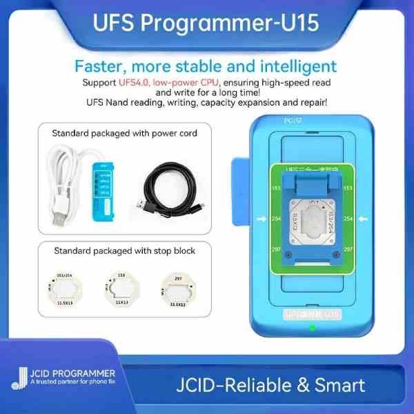 JCID UFS Programmer U15 BGA153/254/297 3 In 1 Read Write Tool - Image 2