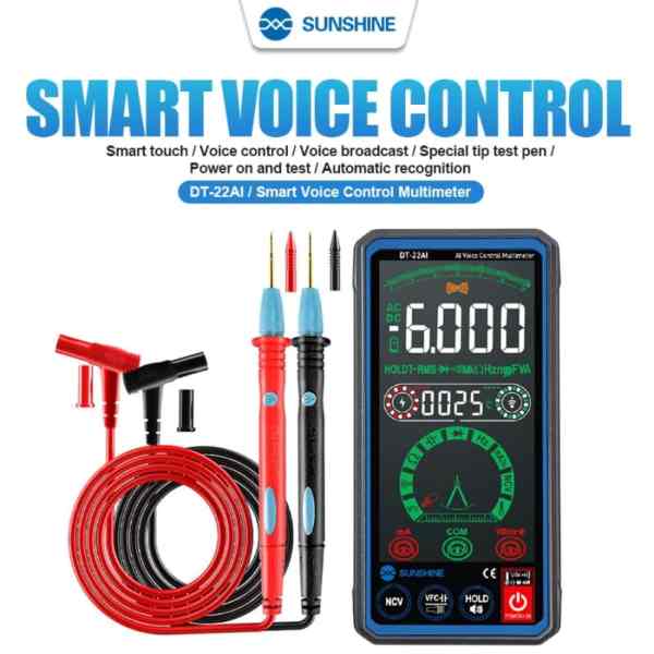 Sunshine DT-22AI Automatic Recognition True RMS Smart Voice Control Multimeter