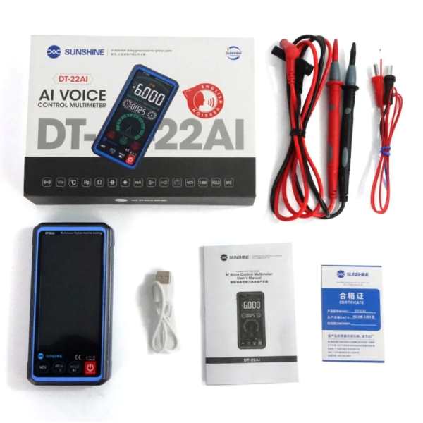Sunshine DT-22AI Automatic Recognition True RMS Smart Voice Control Multimeter - Image 5