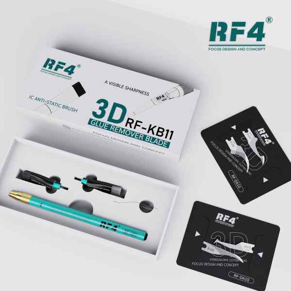 RF4 RF-KB11 3D Tin Scraping Blade and Anti-Static Glue Removal Brush Set - Image 4