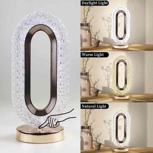 Crystal Table Lamp USB Rechargeable - Image 2