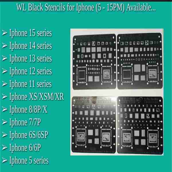 Wl Black Stencil For Iphone (5-15PM ) Available