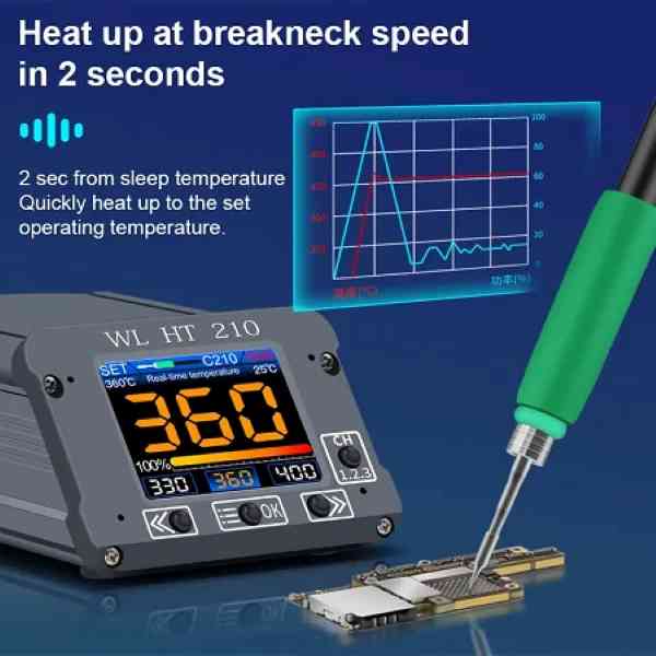 WL HT 210 Intelligent Soldering Station - Image 3