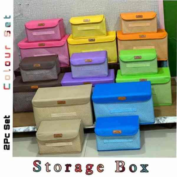 Set Of 2 Plastic Brown Stoarge Box ., Box Capacity: 1 Kg