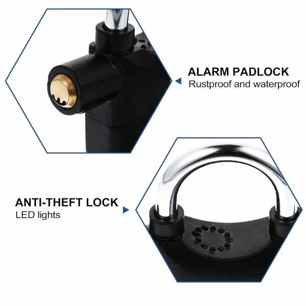 Anti-Theft larm Waterproof Padlock - Image 4