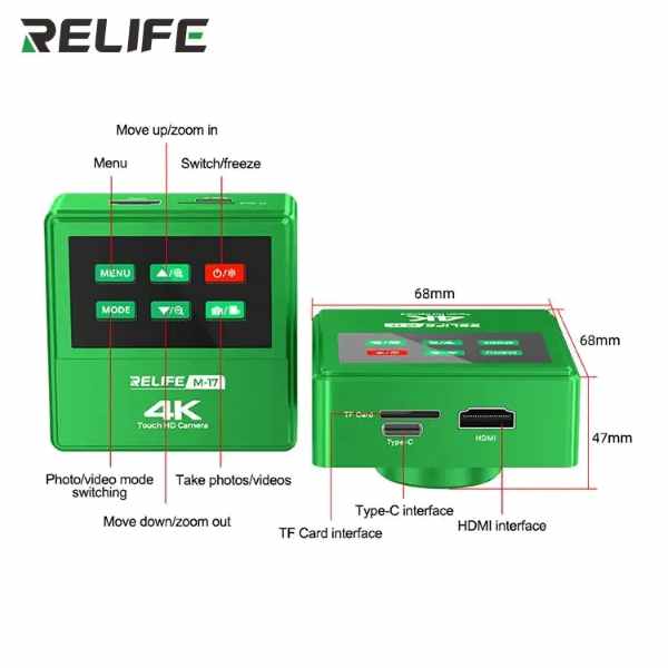 RELIFE M-17 Touch Control 4K HD Microscope Camera - Image 3