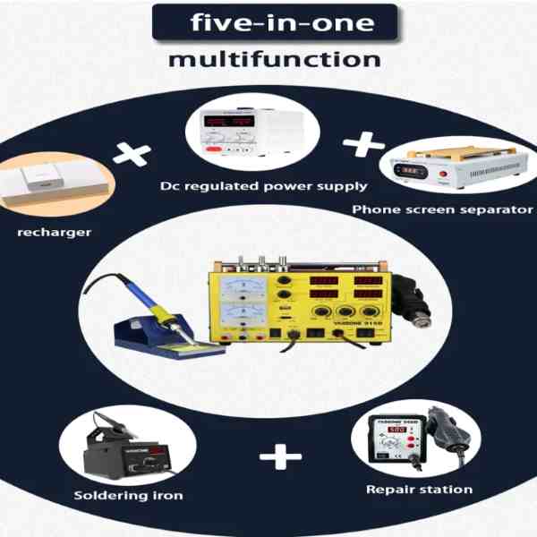 Yaogong 919D 5 in 1 Automatic SMD Soldering Rework Station For Mobile Phone Repair - Image 3