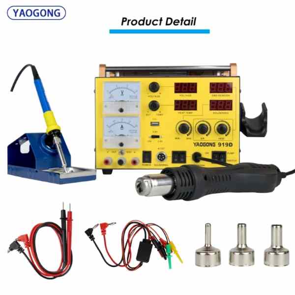 Yaogong 919D 5 in 1 Automatic SMD Soldering Rework Station For Mobile Phone Repair - Image 2