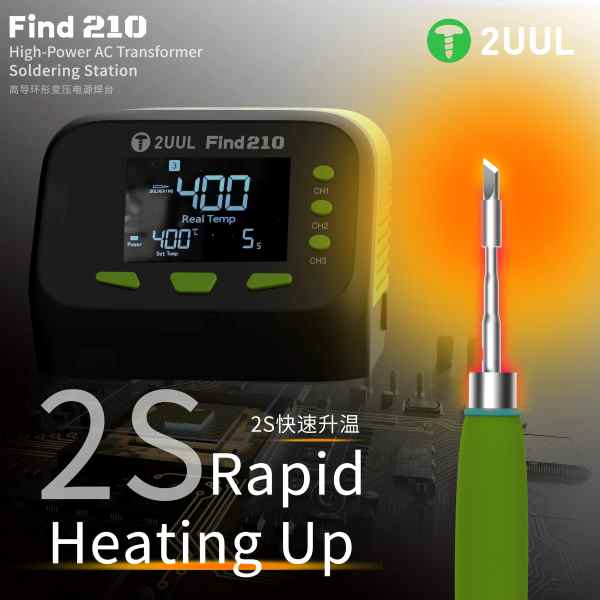 2UUL FIND210 High-Power AC Transformer Soldering Station - Image 7