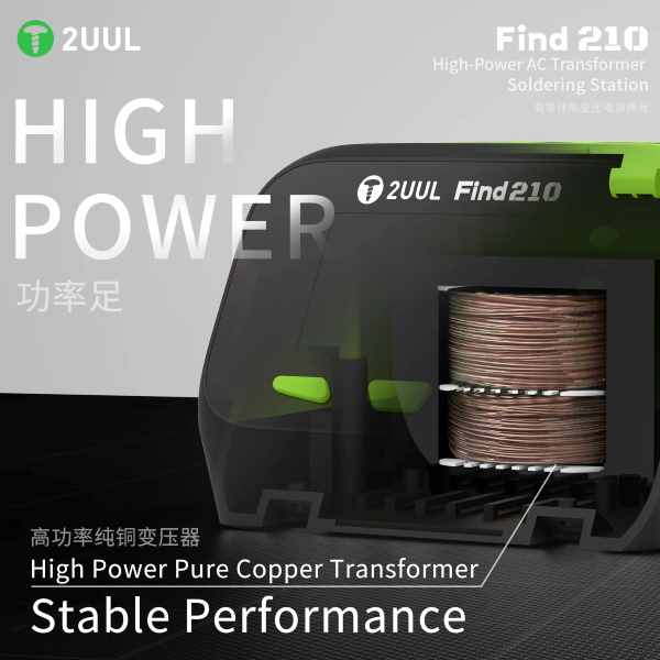 2UUL FIND210 High-Power AC Transformer Soldering Station - Image 4
