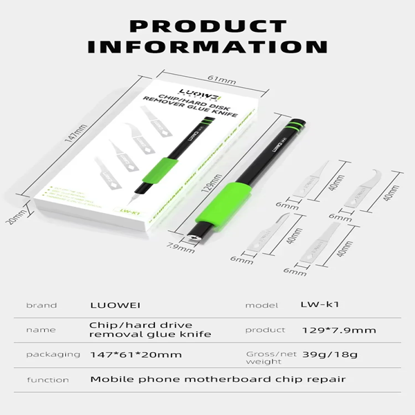 LUOWEI LW-K1 Chip / Hard Disk Remover Glue Knife - Image 2