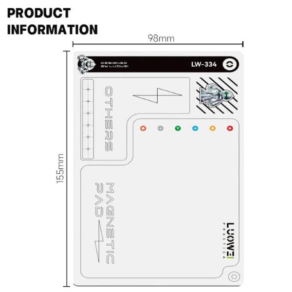 LUOWEI LW-334 Larger Size Double-Sided Magnetic Screw Storage Pad - Image 4