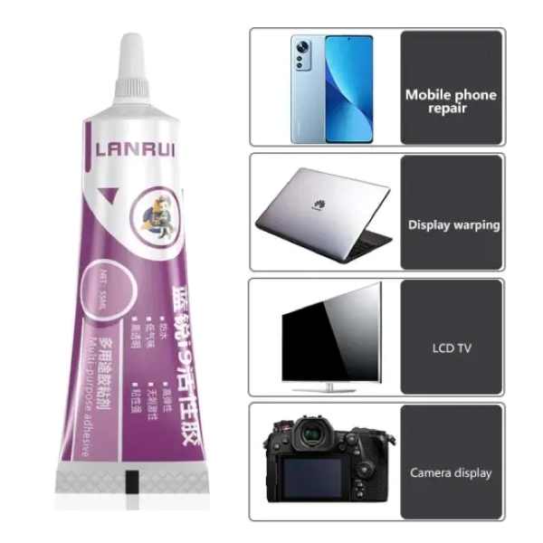 Lanrui I9 Strong Black Adhesive Glue 55ml - Image 4