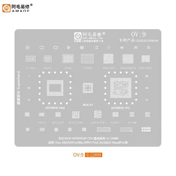Amaoe OV9 BGA Reballing Stencil