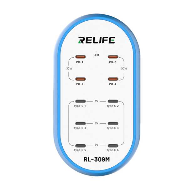 Relife Rl-309M 72w Type-C 10-Port Smart Charger - Image 2