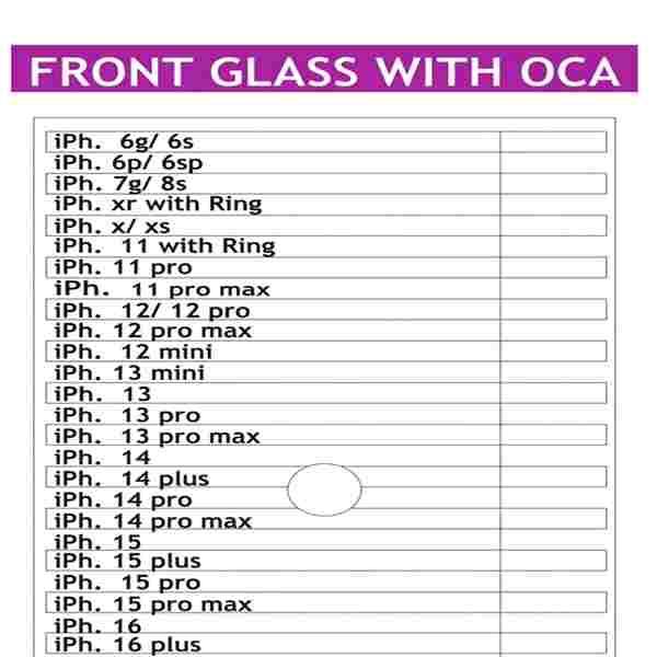 Front Glass With Oca