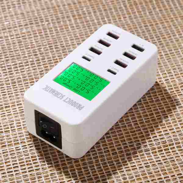 8 Port Multiple USB with Schematic Display 5V 8A USB Wall Charger - Image 2